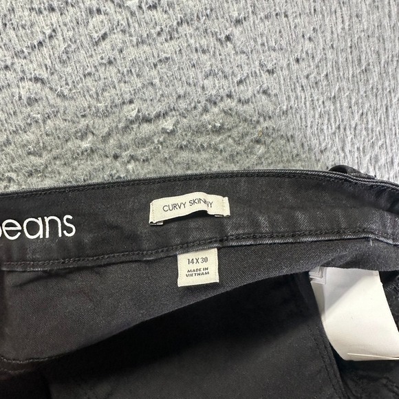 Calvin Klein Jeans Women 14 Black Cotton Denim Skinny Leg Curvy Stretch Workwear - Picture 3 of 11